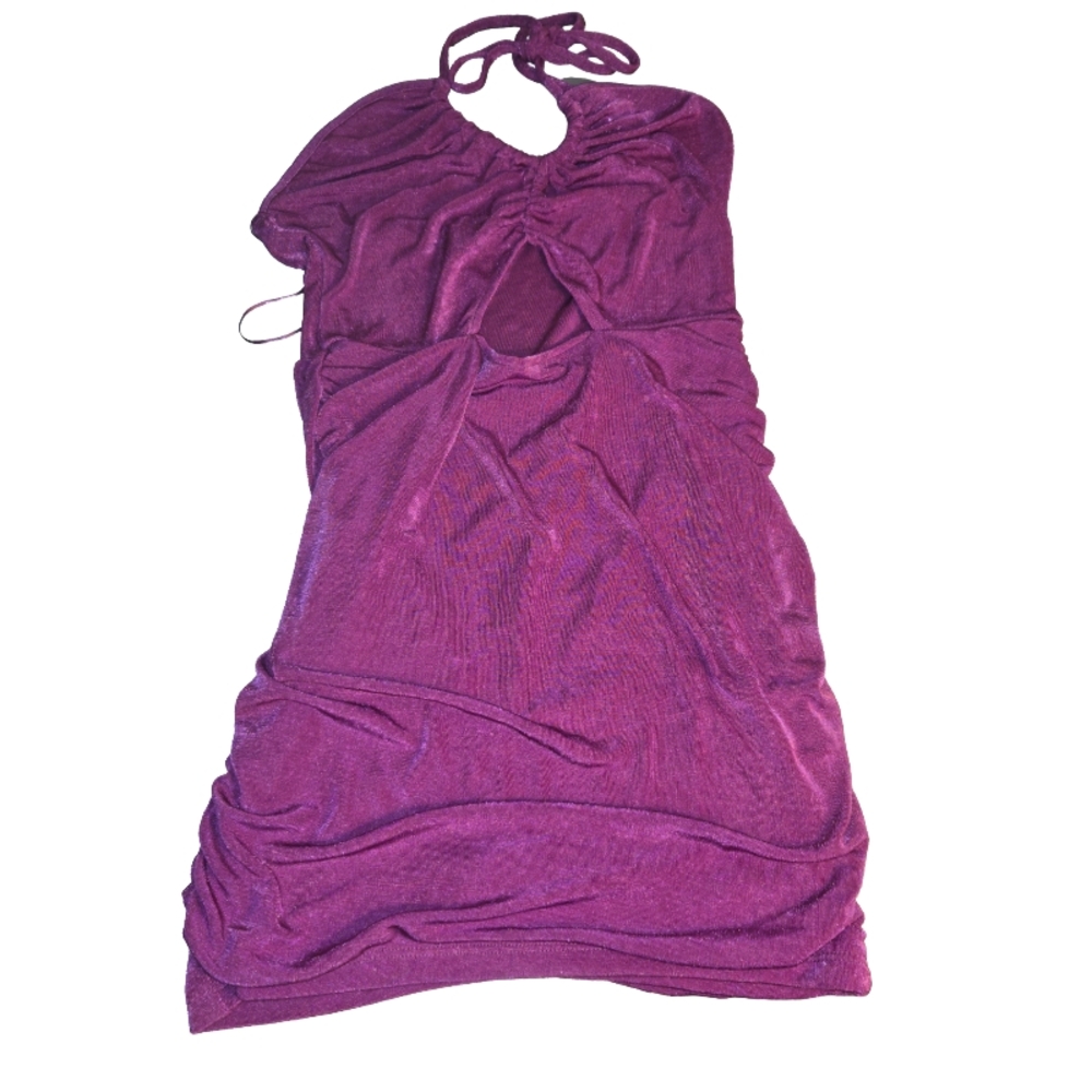 Chic Magenta Halter Dress